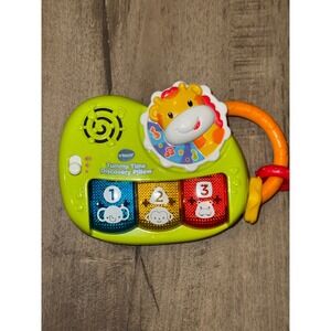 VTech Tummy Time Discovery‎ Pillow Musical Toy Lion Giraffe Numbers 123 WORKS